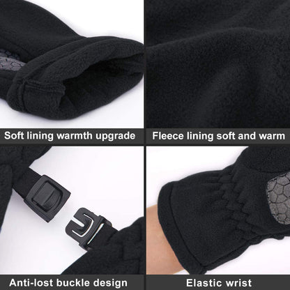 Arcweg Children's Gloves, Fleece, Warm Running Gloves, Winter Gloves, Non-Slip Cycling Gloves, Touchscreen Gloves for Boys and Girls, Finger Gloves for Sports, Outdoor, Camping, Hiking, Running