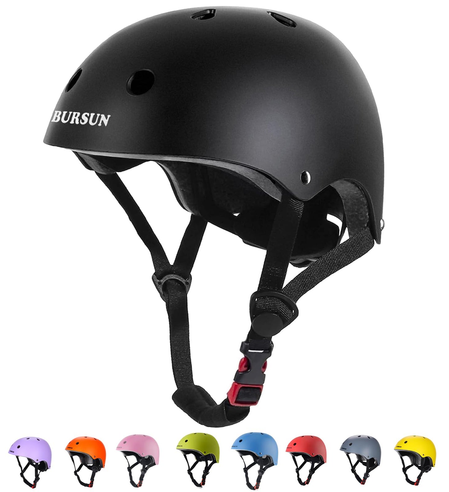 BURSUN Kinder Fahrradhelm Kinderhelm Skaterhelm für Alter 2-16 Jahre Jungen Mädchen, Kinderhelm für Fahrrad Roller Skateboard Scooter Roller Skating