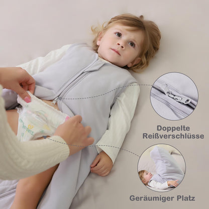 Mosebears Baby Sleeping Bag Winter 2.5 Tog, 100% Cotton Baby Winter Sleeping Bag for Babies 0-24 Months, M (6-12 Months)