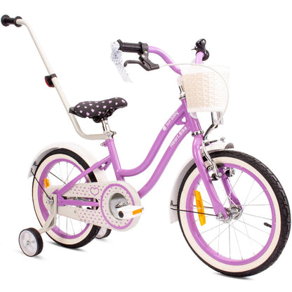 sun baby Mädchenfahrrad 12, 14 und 16 Zoll Radgröße Heart Bike zur Auswahl, mit Abnehmbarer Schubstange, Kinderfahrrad für Mädchen von 2 bis 6 Jahre - Meloni2