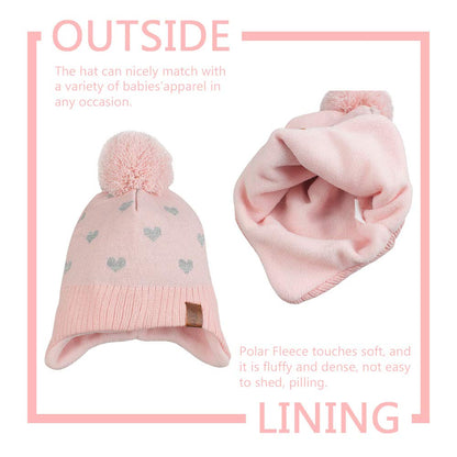 XIAOHAWANG Baby Strickmütze Winter Babymütze Junge Warme Kindermütze Junge Beanie Mütze Dicke Wintermütze für Herbst,Winter