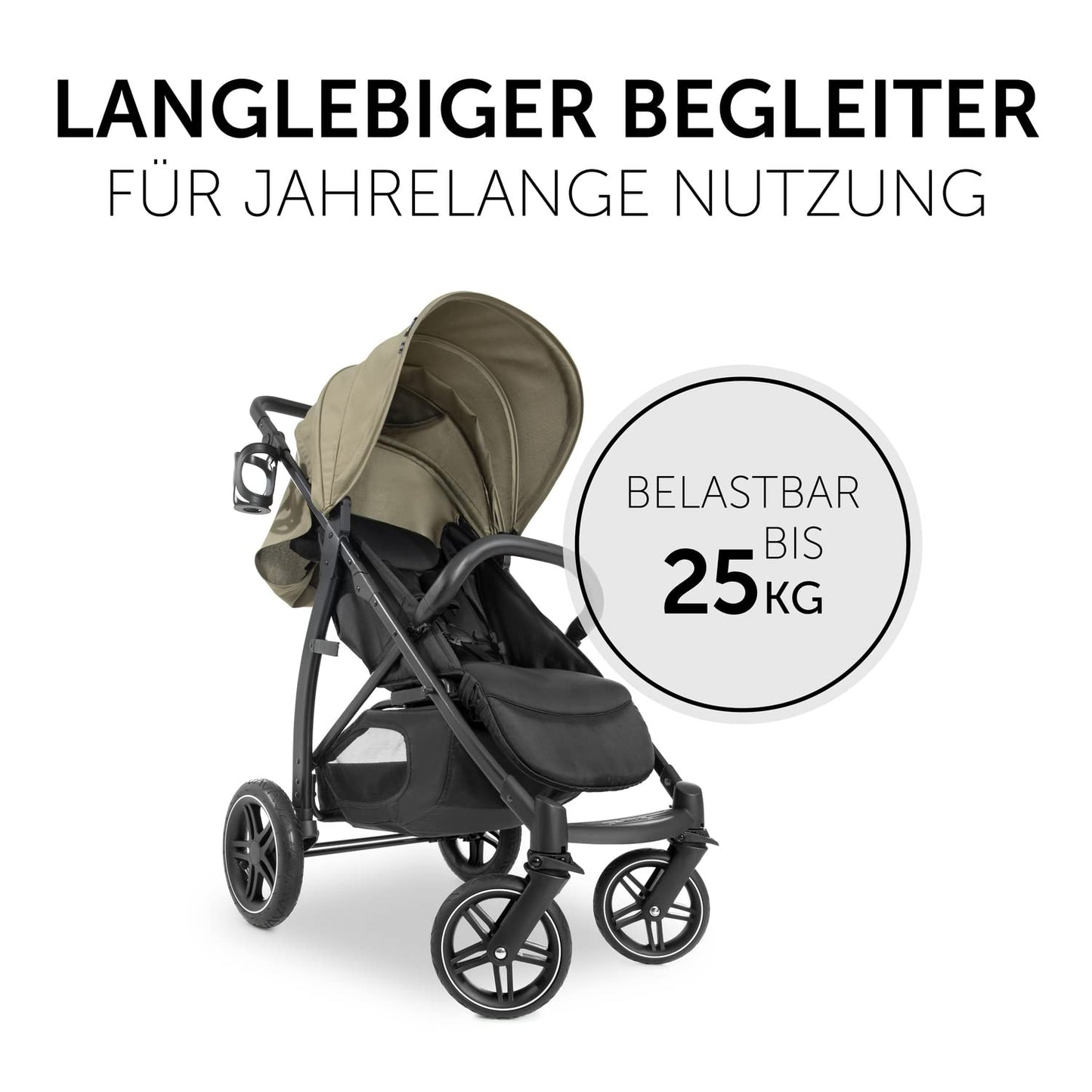 hauck Rapid 4D, Rosa - Kinderbuggy mit Liegefunktion ab Geburt bis 22 kg - UV Schutz 50+ - Klein Zusammenklappbar - Höhenverstellbarer Schieber mit Getränkehalter - Pannensichere Gummi Räder - Meloni2