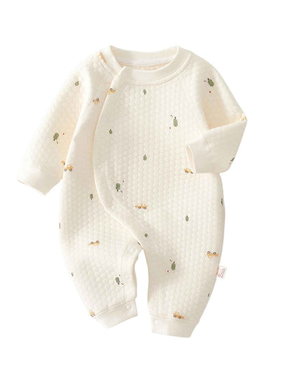 Newborn Unisex Romper, Long Sleeve Jumpsuit, 100% Cotton, Soft & Comfortable, for Outerwear & Sleepwear, Suitable for All Seasons