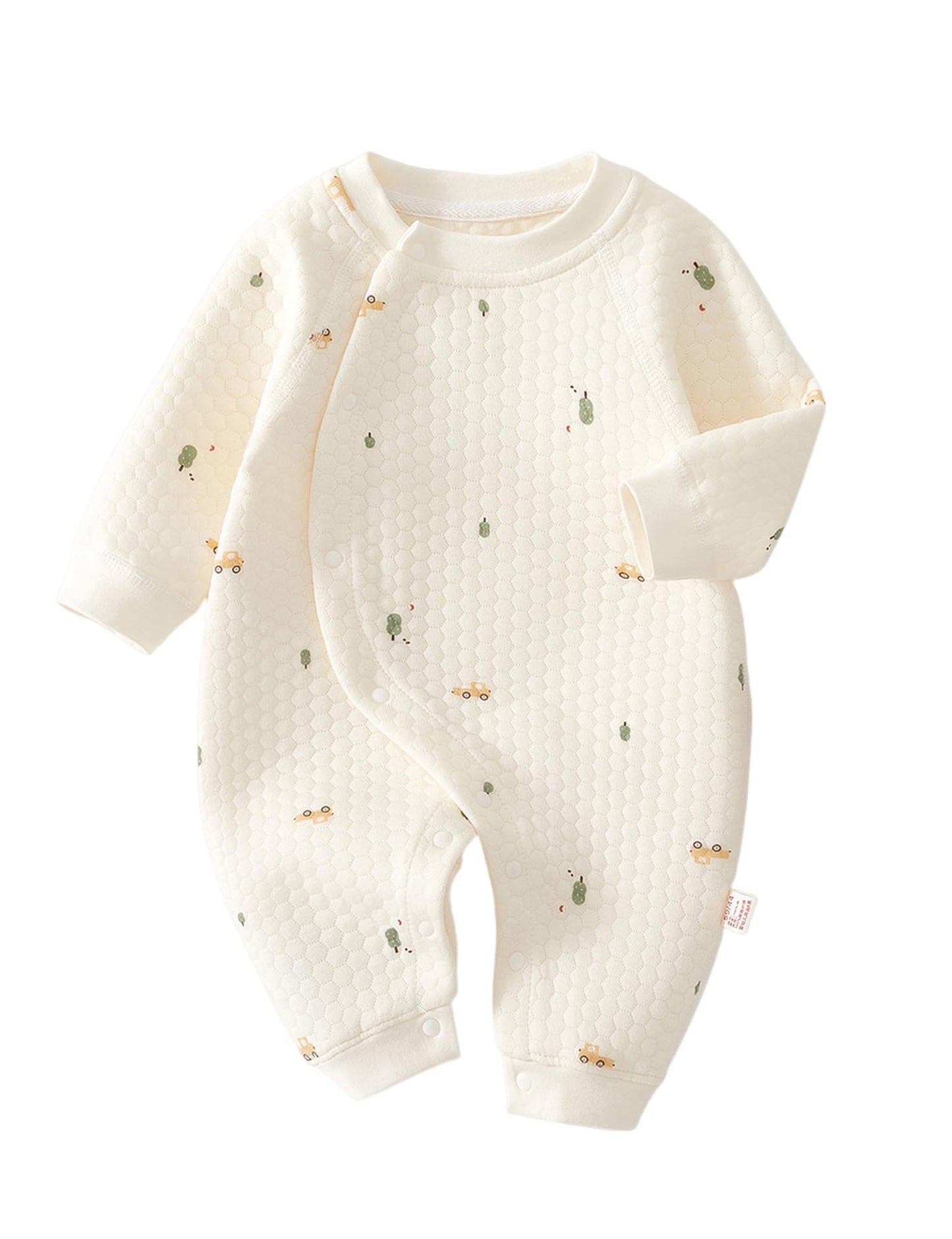 Neugeborener Unisex Strampler, Langarm-Overall, 100 % Baumwolle, weich und bequem, für Babys, Oberbekleidung und Nachtwäsche, geeignet für alle Jahreszeiten