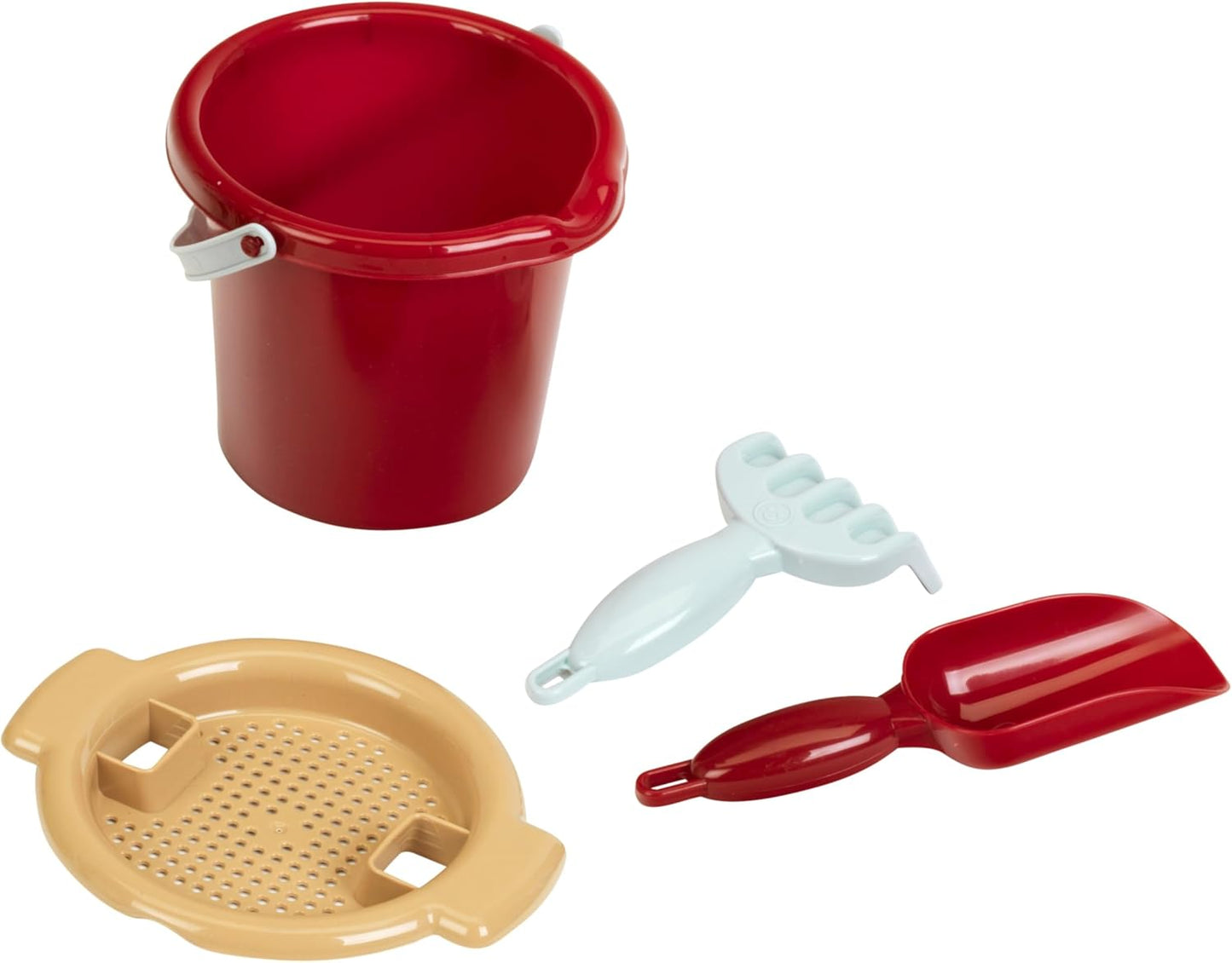 Theo Klein 7687 Handcart with Bucket Set, Robust Handcart, Includes Sandpit Toys, Recycled Plastic, Anti-UV, Toy for Children from 18 Months