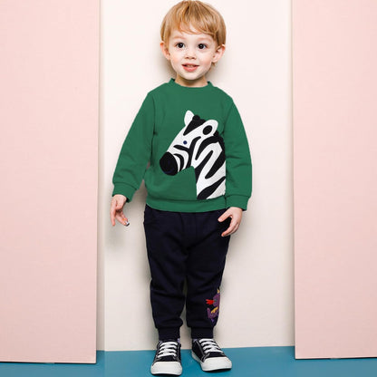 CM-Kid Sweatshirts Jungen Langarm Pullover Kinder Baumwolle Frühling Herbst Winter Warm Tops 1-7 Jahre Gr.92-122