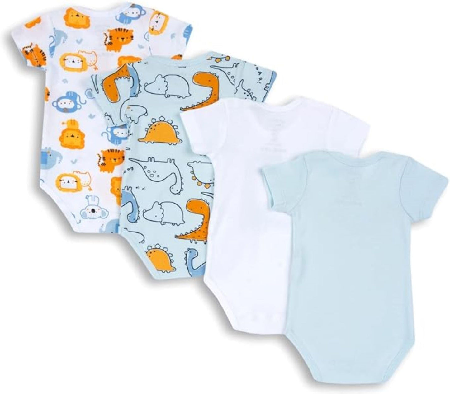 Chicco Unisex Baby Set Kurzarm Bodys aus Baumwolle Body (4er Pack)