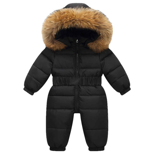 amropi Baby Girls' Snowsuit with Hood Romper Puffer Down Winter Warm Jumpsuit for 0-5 Years