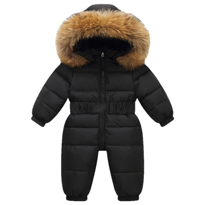 amropi Baby Girls' Snowsuit with Hood Romper Puffer Down Winter Warm Jumpsuit for 0-5 Years
