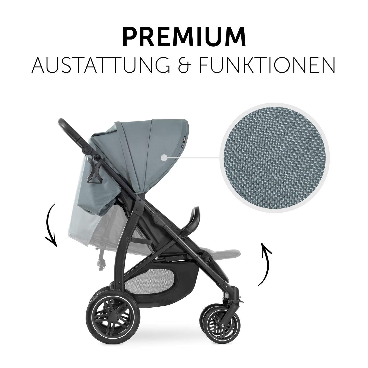 hauck Rapid 4D, Rosa - Kinderbuggy mit Liegefunktion ab Geburt bis 22 kg - UV Schutz 50+ - Klein Zusammenklappbar - Höhenverstellbarer Schieber mit Getränkehalter - Pannensichere Gummi Räder - Meloni2