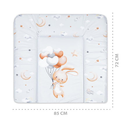 Wickelauflage Wickelunterlage abwaschbar und wasserdicht 75x72 cm - Wickelmatte zum Auflegen auf Wickeltisch Wickelaufsatz Wickelkommode oder Waschmaschine changing mat 75 x 72 Safari Motiv