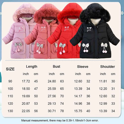 Amur Leopard Kinder Winterjacke Mädchen Wintermantel mit Kapuze Warm Winter Jacke Steppjacke Kinderjacke