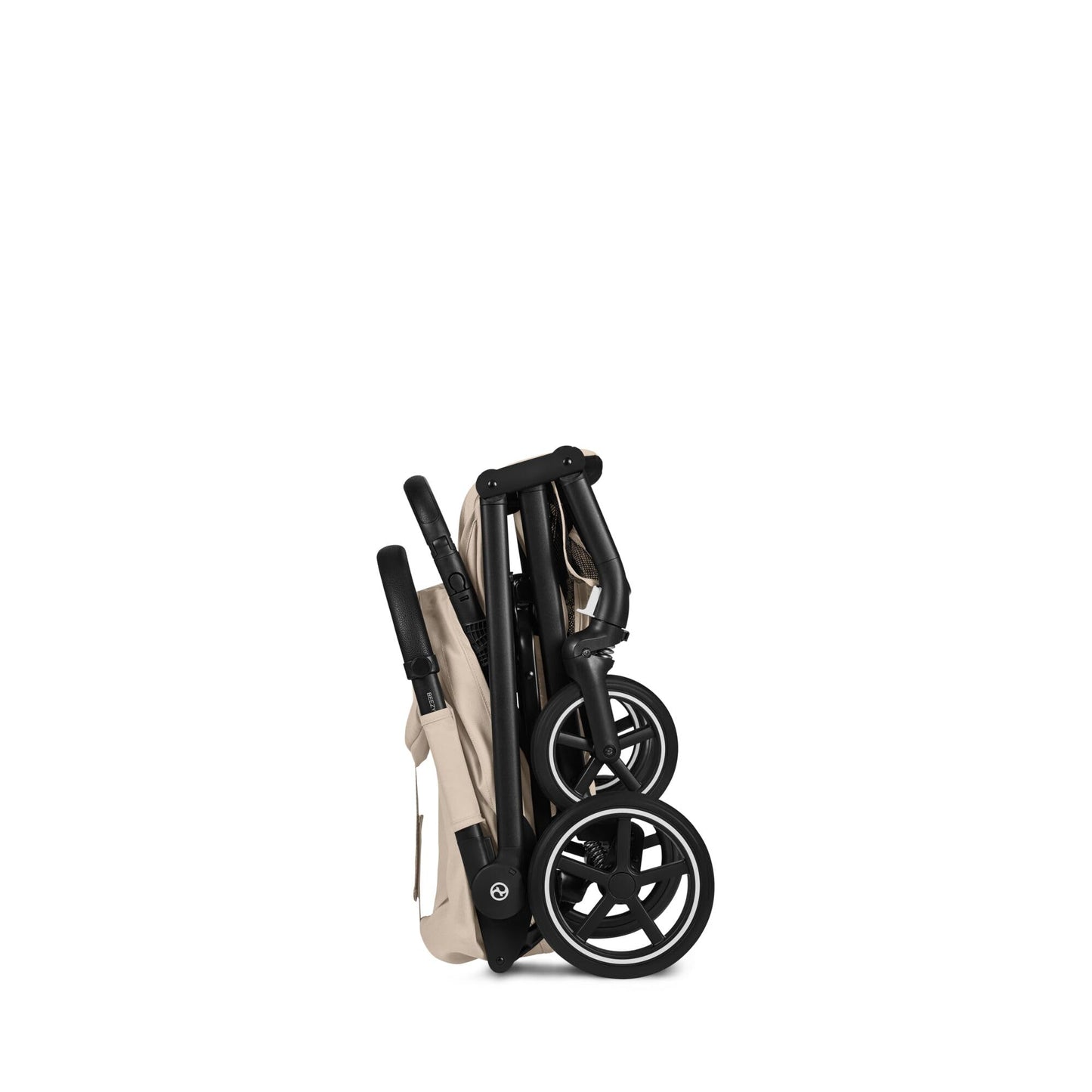 Cybex Gold Kinderwagen Beezy mit One-Pull Harness, Ab Geburt bis ca. 4 Jahre (max. 22 kg), Kompakt und ergonomisch, Magic Black (Schwarz mit schwarzem Rahmen)