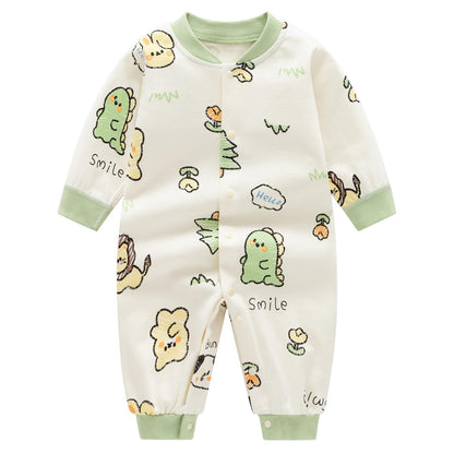Babyschlafanzug Jungen Strampler, Baumwolle Einteiler mit Druckknöpfen - Atmungsaktiv Langlebig Weich - Ideal zum Spielen Schlafen 0-3 Monate