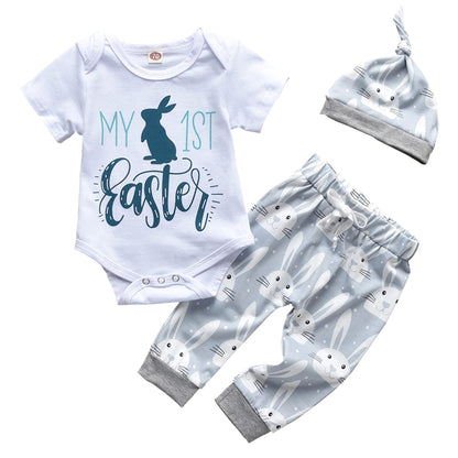 Baby Jungen Mädchen Ostern Kleidung Outfit Osterhase Baby Kleidung Set Körper Top + Hose Neugeborenen Weiche Baby Set Mein Erstes Ostern