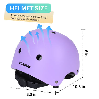 BURSUN Kinder Fahrradhelm Kinderhelm Skaterhelm für Alter 2-16 Jahre Jungen Mädchen, Kinderhelm für Fahrrad Roller Skateboard Scooter Roller Skating