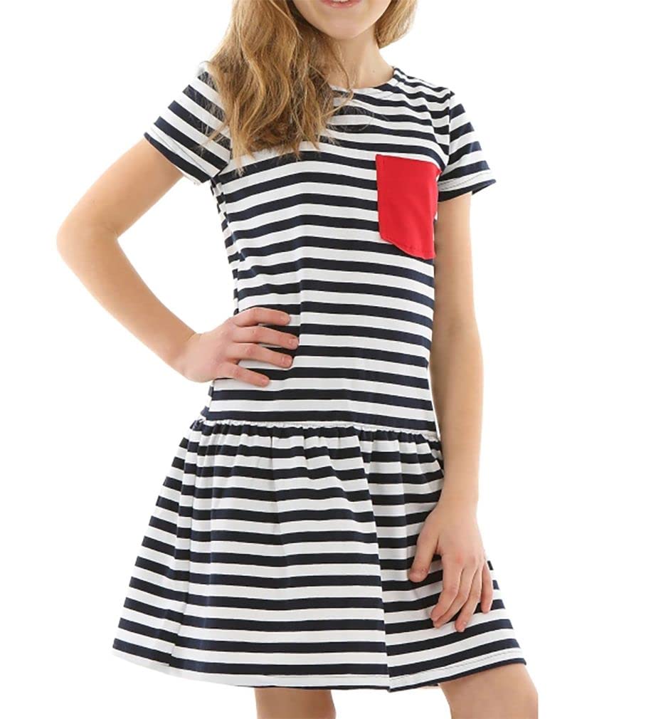 Dykmod Mädchen Kleid Blumen Sommerkleid Muster Sommer Frühling Kinder
