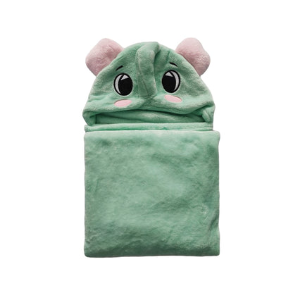 Doladola Baby Decke Babys Tier Design，Flanell Kinder Decke Kapuzenhandtuch für Mädchen und Jungen，Baby Kapuze Badeponcho Kinder Warm（gelbe Ente）