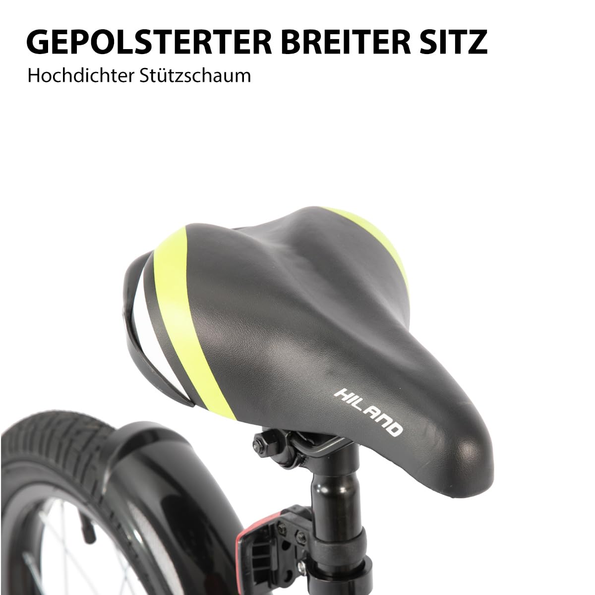 Hiland 12/14/16/20 Zoll Kinderfahrrad, Jungen Fahrrad für 3-10 Jahre, mit Stützrädern, Kinderfahrrad mit Handbremse und Rücktrittbremse, Schwarz/Grün/Blau/Orange - Meloni2