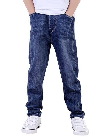 YoungSoul Jungen Jeanshosen - Jeans mit Abschürfungen - Kinder Hose mit elastischem Bund Gr. 128-176