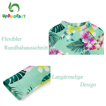 upandfast Baby Swimsuit with Buttons UV Protection Swimwear for Baby Girls 