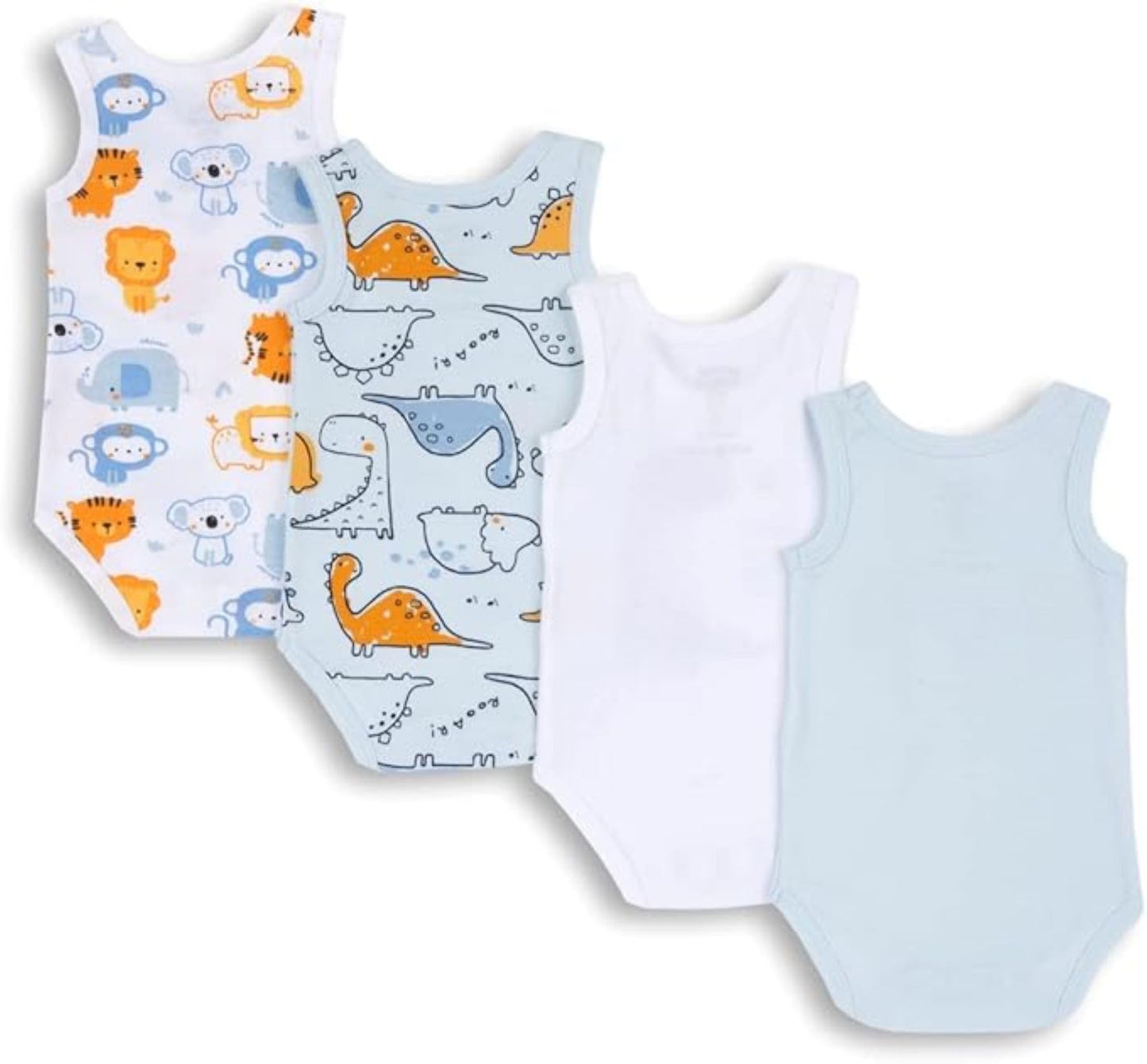 Chicco Unisex Baby Set Ärmellos Bodys aus Baumwolle Body (4er Pack)