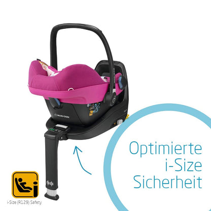 Maxi-Cosi Pebble Plus i-Size Babyschale, Gruppe 0+ Autositz für Babys, inkl. Sitzverkleinerer, nutzbar ab der Geburt bis ca. 12 Monate (0-13 kg / 45-75 cm), Frequency Pink, pink - Meloni2
