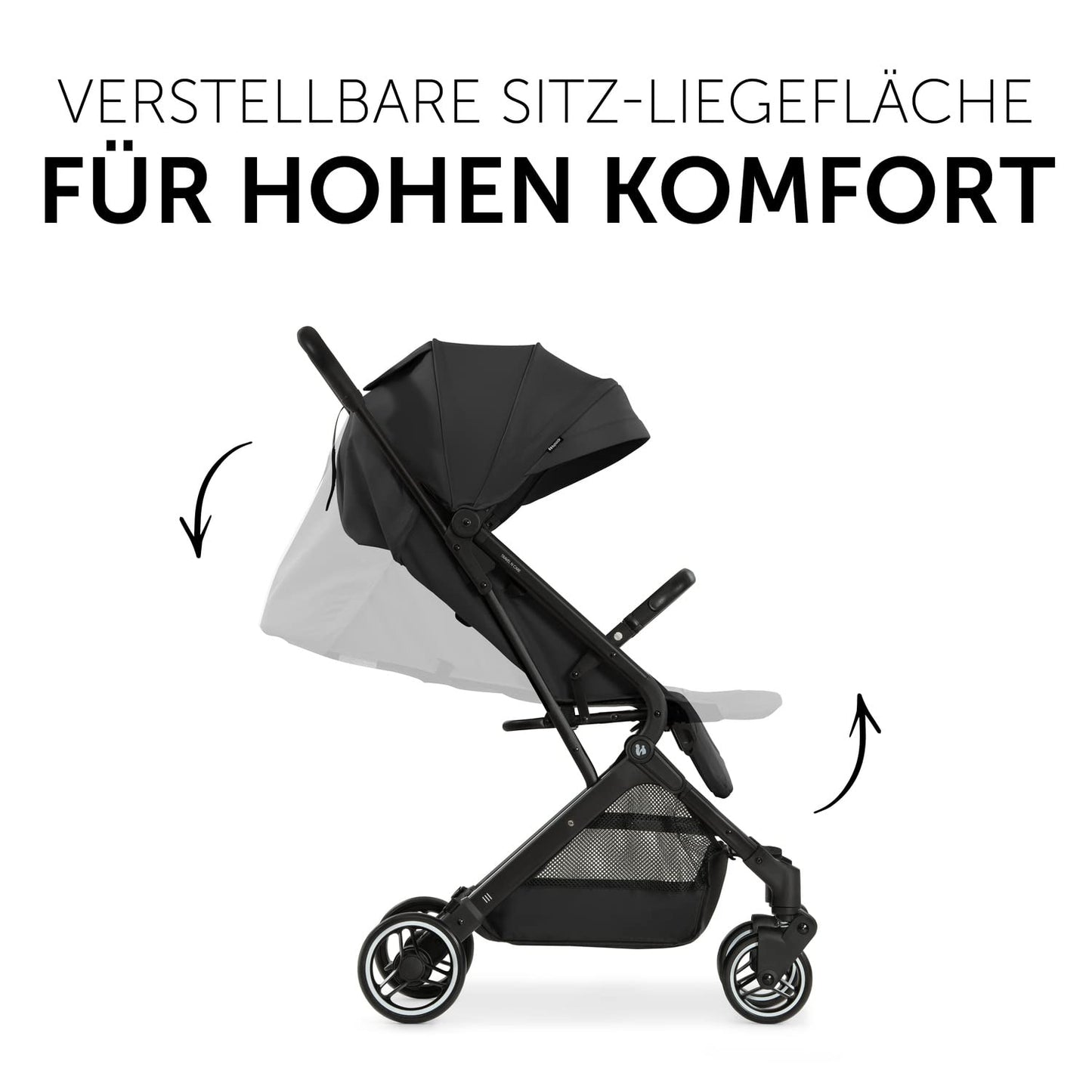 hauck Travel N Care, Dark Olive - Reise Buggy für Kinder ab Geburt bis 22 kg - mit Liegefunktion - Leicht 6,9 kg & Kompakt - Klein Zusammenklappbar - UPF 50+ - EVA Räder - Korb bis 3 kg