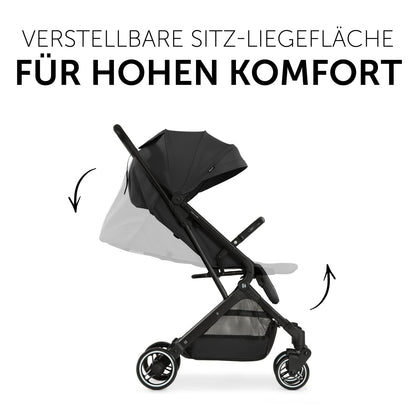 hauck Travel N Care, Dark Olive - Reise Buggy für Kinder ab Geburt bis 22 kg - mit Liegefunktion - Leicht 6,9 kg & Kompakt - Klein Zusammenklappbar - UPF 50+ - EVA Räder - Korb bis 3 kg
