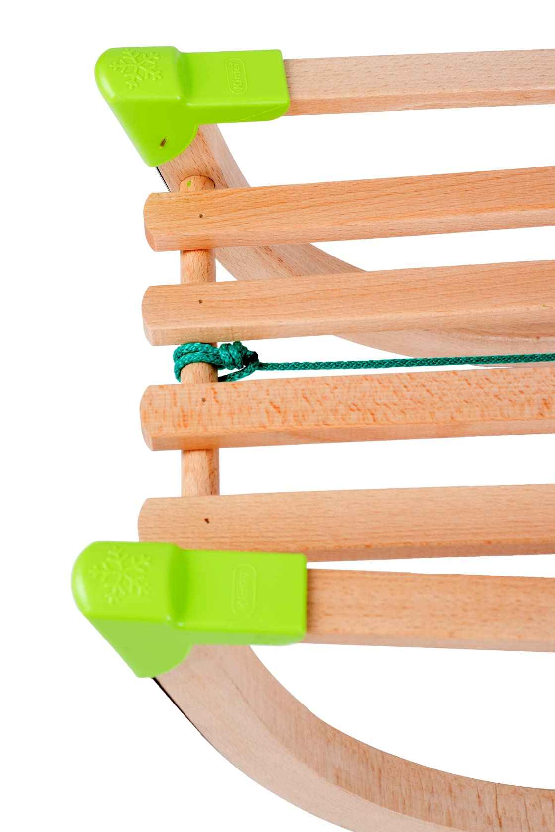 GaGadumi Holzschlitten 90 cm mit Rückenlehne und Zugseil langlebiger Rodel Schneeschlitten Davoser Schlitten für Kinder und Erwachsene Holzrodel FSC Holz