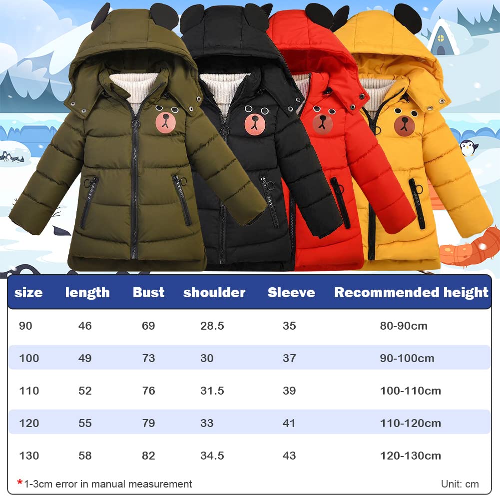Sxshun Boy's Winter Jacket with Removable Hood Thickened Outdoor Jacket Winter Coat Down Jacket