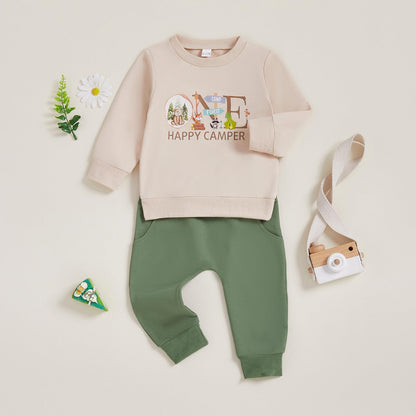 1. Jahr Geburtstag Outfit Baby Junge Kleidung Set Langarm Sweatshirt und Hose Kleidung Sets für Jungen