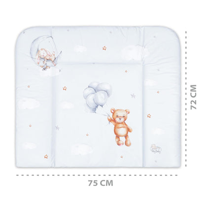 Wickelauflage Wickelunterlage abwaschbar und wasserdicht 75x72 cm - Wickelmatte zum Auflegen auf Wickeltisch Wickelaufsatz Wickelkommode oder Waschmaschine changing mat 75 x 72 Safari Motiv