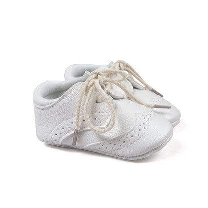 ESTAMICO Babyschuhe für Jungen – PU Schnürsenkel Lauflernschuhe Kleinkind Sneaker Grau 6-12 Monate