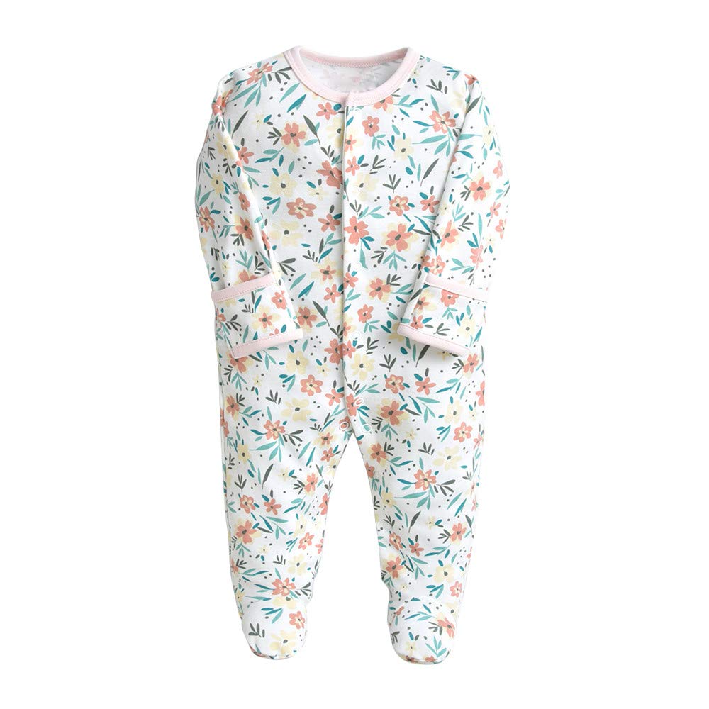 Minizone Baby Schlafstrampler 3er Pack, Pyjamas Langarm Strampler Jungen Mädchen Geschenk 9-12 Monate