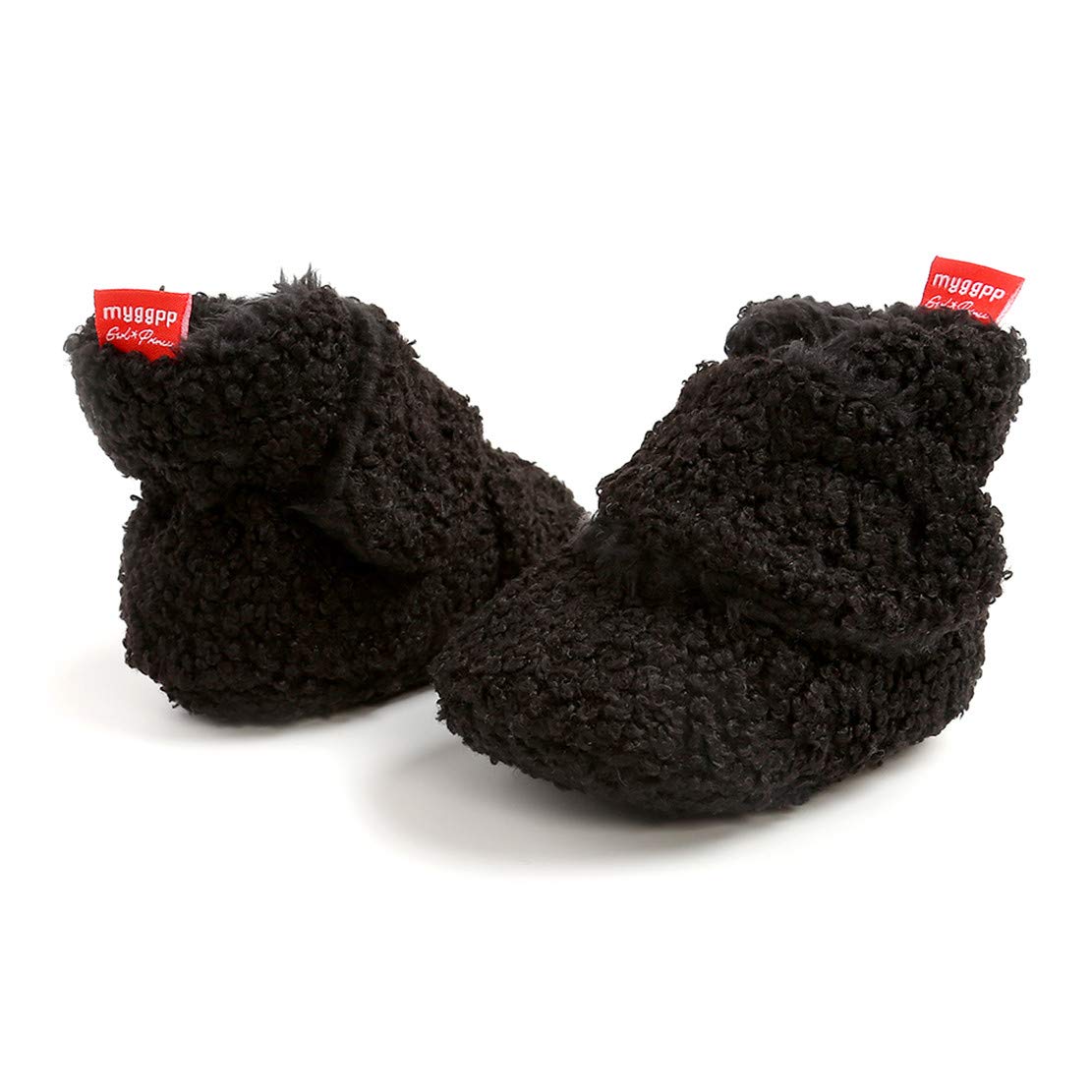 Edoton Infant Boys Girls Warm Slippers Winter White Cute Soft Cotton Unisex Non-Slip Baby Shoes for Christmas First Birthday Gift.