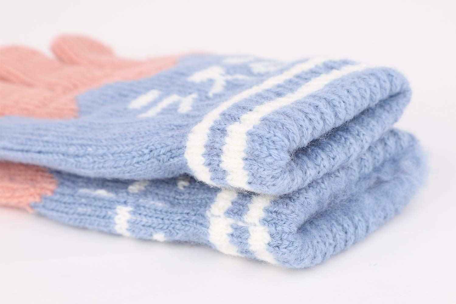 Children's Warm Winter Gloves / Mittens with Plush Lining, Cute Ski Gloves, 3 - 8 Years Old, for Skiing / Snowboarding / Playing / Running