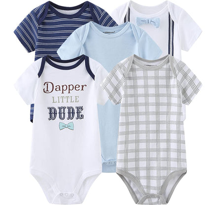 Kiddiezoom Baby-Body, Hose, Kleinkinder, Einteiler, Kleidung, Set, Outfits, für Jungen und Mädchen, Baumwollkappen, Kratzfäustlinge