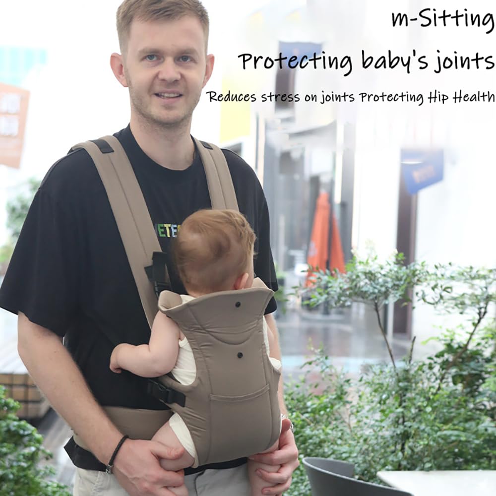 Babytrage Neugeborene Ab Geburt,Tragetuch Baby Neugeboren,Babytrage Ab Geburt, Mehrere Haltepositionen, mit klappbarem Nacken- und Lendenwirbeldekompressionsdesign für Säuglinge und Kleinkinder