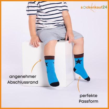 10 Paar Kinder Socken Jungen & Mädchen Baumwolle Kindersocken