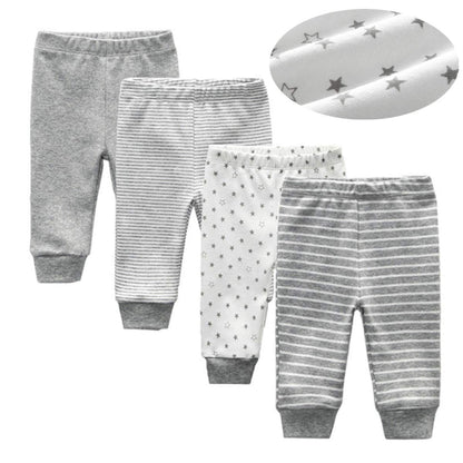 Kiddiezoom Unisex Babyhose für Mädchen Jungen Baby Jogginghose, 4er-Pack