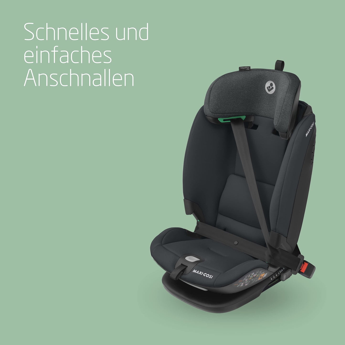Maxi-Cosi Titan Plus i-Size, mitwachsender Kinderautositz, 15 Monat-12 Jahre (76-150 cm), G-CELL-Seitenaufprallschutz, 4 Liegepositionen, weiche Schaumstoffpolster in Kopfstütze, Authentic Black - Meloni2