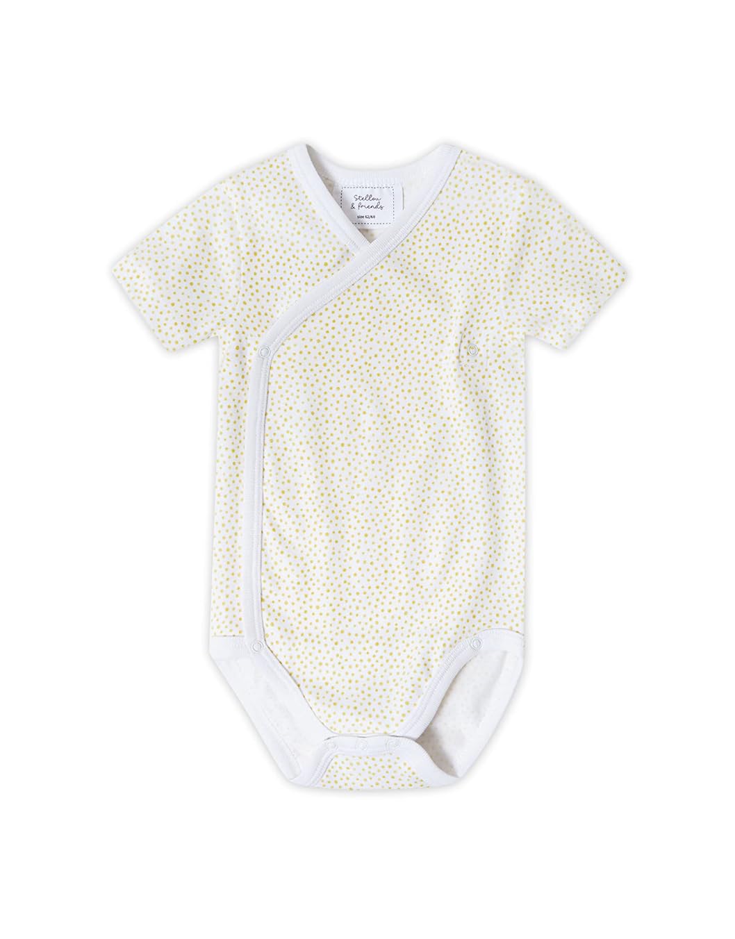 Stellou & friends Baby Body, 100% Bio-Baumwoll Wickelbody 3er MultiSet, kuschelweiche und hochwertige Kinder Kleidung für Jungs und Mädchen, Langarm & Kurzarm-body, OEKO-TEX 100 Zertifiziert