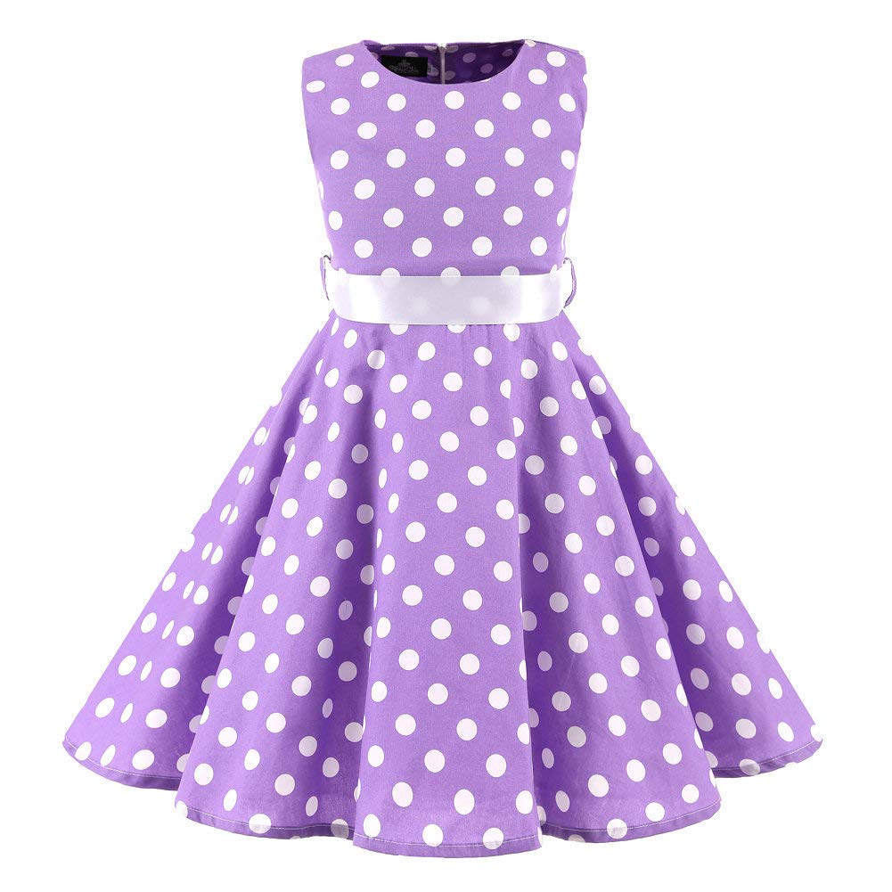Mädchen Retro Vintage Rockabilly Kleid Partykleider Cocktailkleider