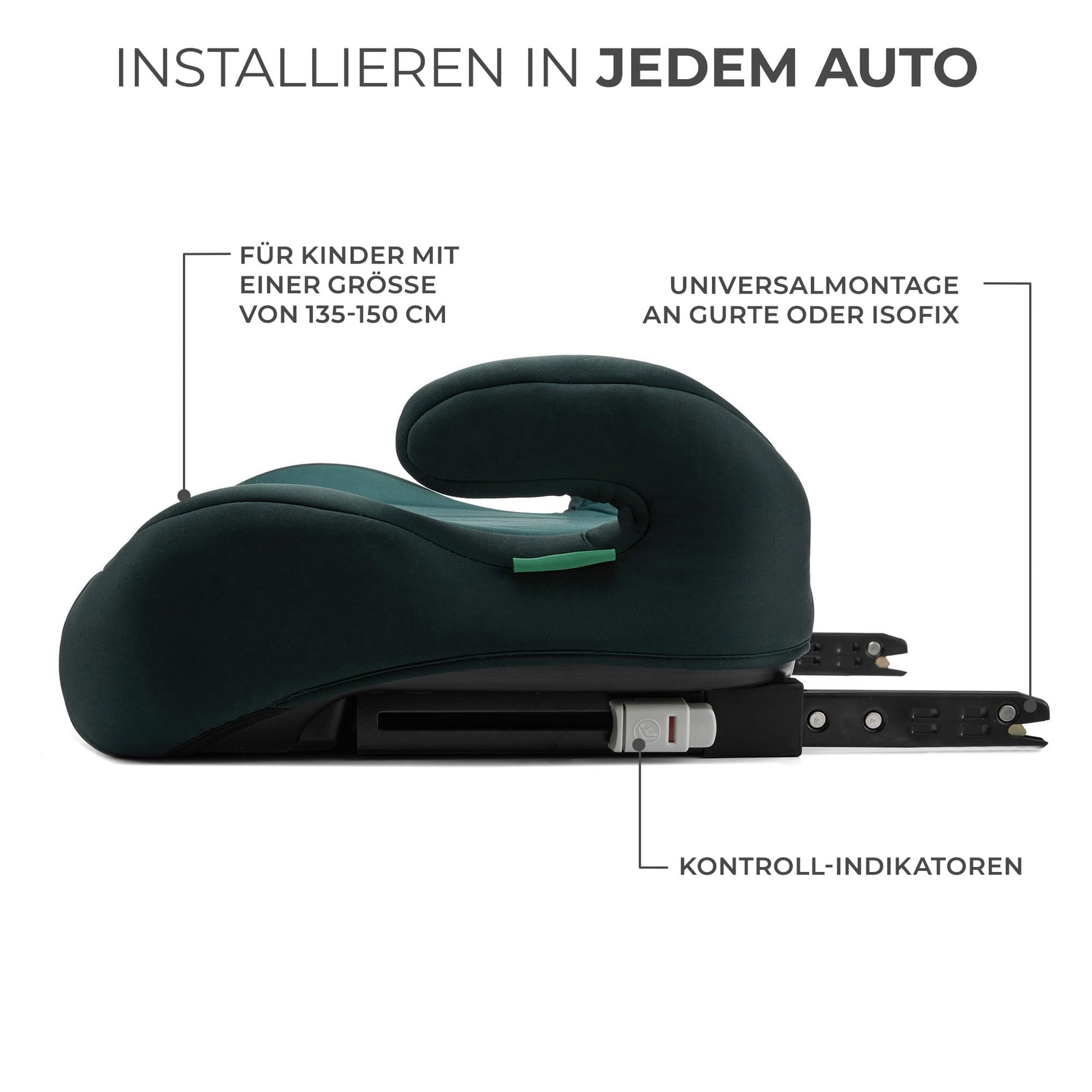 Kinderkraft I-BOOST Kindersitz 135-150cm I-Size, Sitzerhöhung von 9 bis 12 Jahre, Einfache montage, ergonomische Haltung, zusätzlichen Schaumstoff, Schwarz - Meloni2