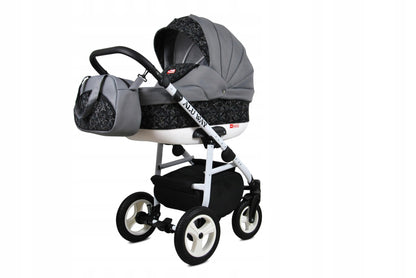 BabyLux® Kinderwagen Set 4 in 1 - Alu Way - incl. Babywanne, Buggy Sportsitz, Auto-Babyschale, ISOFIX-Basisstation - Autositz - Kinderwagenset - Kombikinderwagen mit Wickeltasche usw.