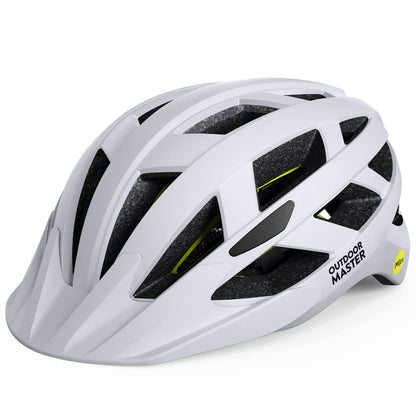OutdoorMaster MIPS Bike Helmet - Two removable inner linings &amp; ventilation in multi-environment - Bike helmet in mountain, highway for youth &amp; adults 
