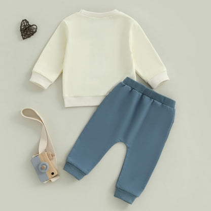 1. Jahr Geburtstag Outfit Baby Junge Kleidung Set Langarm Sweatshirt und Hose Kleidung Sets für Jungen