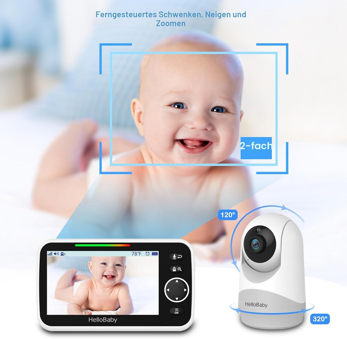 HelloBaby Babyphone mit Kamera – Sicherheit und Komfort für Ihr Baby
