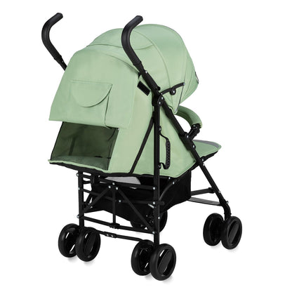 MoMi AKIRA Kinderbuggy Kinderwagen ab 6 Monaten (bis 15 kg), verstellbarer 5-Punkt-Sicherheitsgurt, Babytasche, Einkaufskorb, Regen- und Insektenschutz.